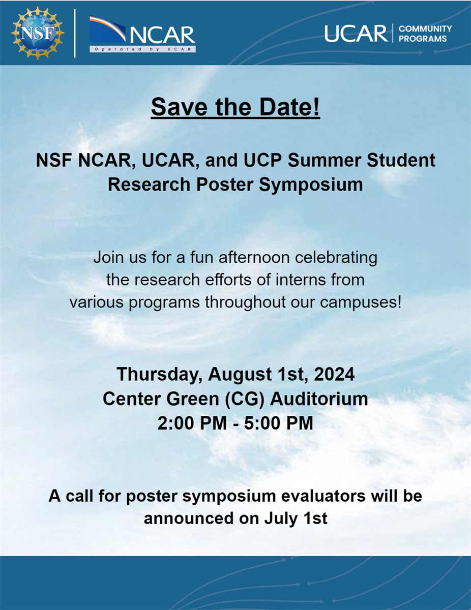 Join us for a fun afternoon celebrating  the research efforts of interns from  various programs throughout our campuses!   Thursday, August 1st, 2024 Center Green (CG) Auditorium 2:00 PM - 5:00 PM   A call for poster symposium evaluators will be announced on July 1st